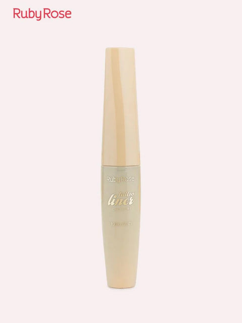 Eyeliner pencil with gold cap and 'Ruby Rose' branding on a white background