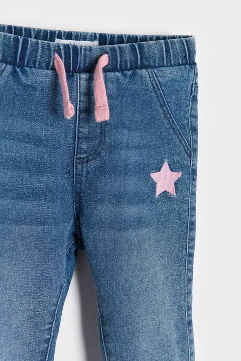 Sinsay Baby Girl's Blue Jeans With Elastic Waistband | Sinsay In Lebanon