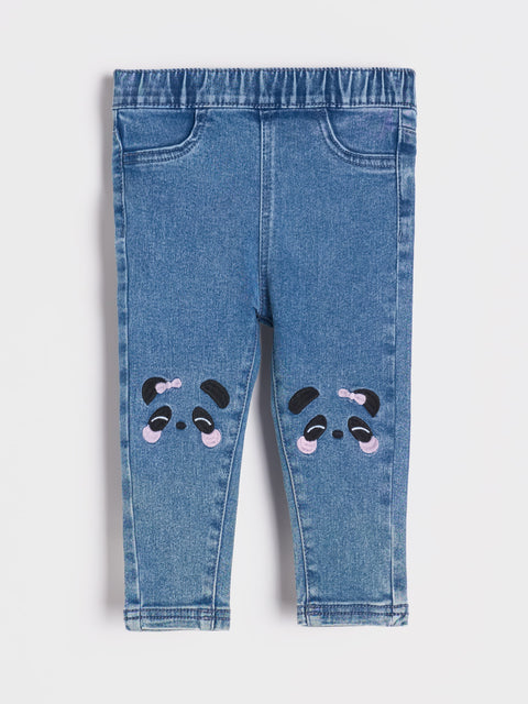 Sinsay Baby Girl's Blue Straight Leg Jeans | Sinsay In Lebanon