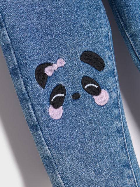 Sinsay Baby Girl's Blue Straight Leg Jeans | Sinsay In Lebanon