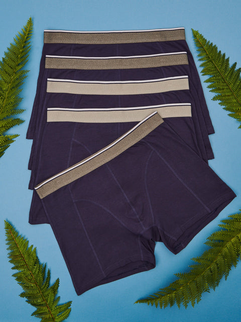 Sinsay Men's Navy Trunk Long 5 Pack Boxers | Sinsay In Lebanon