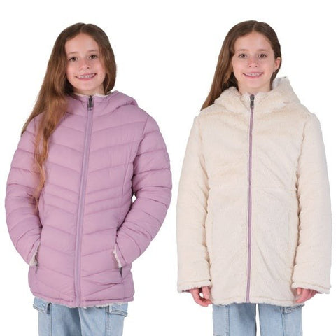 Steve Madden Girl's Purple Reversible Hooded Jacket |Steve Madden In Lebanon