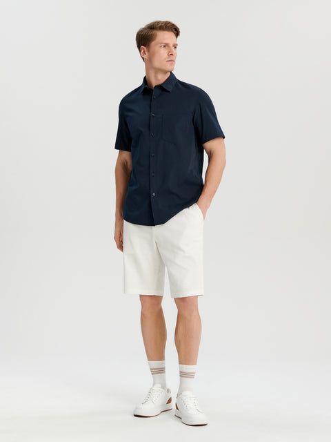 Sinsay Men's Navy  Regular fit Short Sleeve Shirt | Sinsay in lebanon