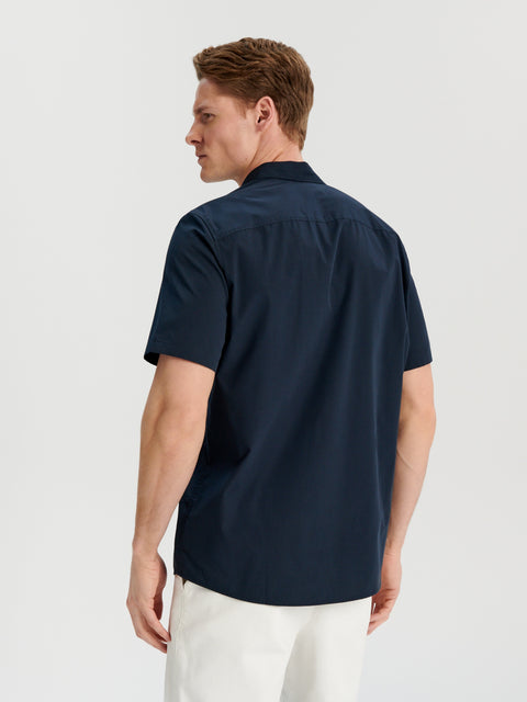 Sinsay Men's Navy  Regular fit Short Sleeve Shirt | Sinsay in lebanon