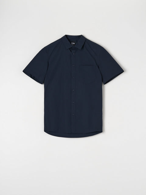 Sinsay Men's Navy  Regular fit Short Sleeve Shirt | Sinsay in lebanon