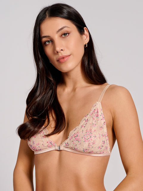 Sinsay Women's Beige Floral Lace Triangle Bra|Sinsay In Lebanon