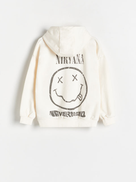 Reserved Boy's Off White Nirvana Oversized Hoodie | Reserved In Lebanon