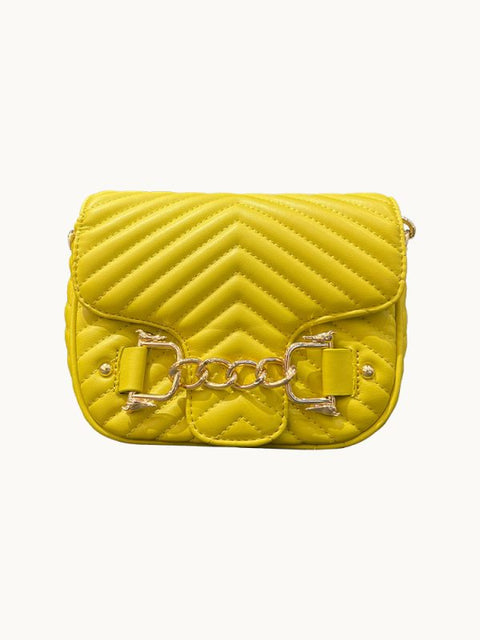 Trussardi Women's Mustard Shoulder Chain Bag | Trussardi in Lebanon