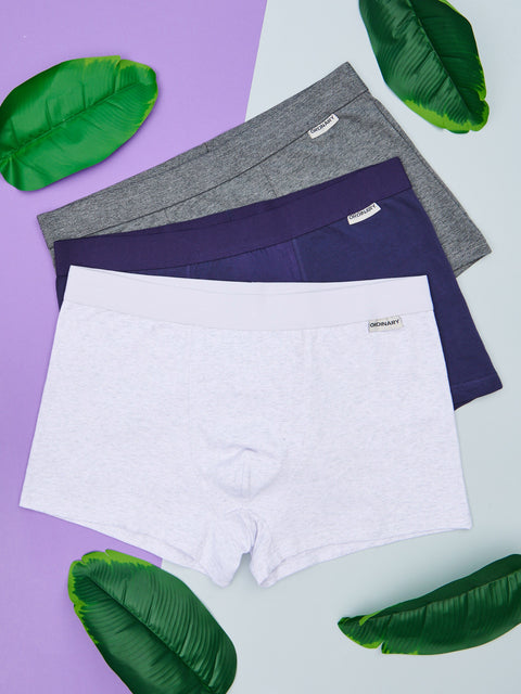 Sinsay Men's Navy/Grey Set Of 3 Boxers | Sinsay in Lebanon