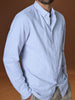 Sinsay Men's Light Grey & White Striped Slim Fit Shirt | Sinsay In Lebanon