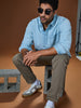 Sinsay Men's Blue Denim Chest Pocket Shirt | Sinsay In Lebanon