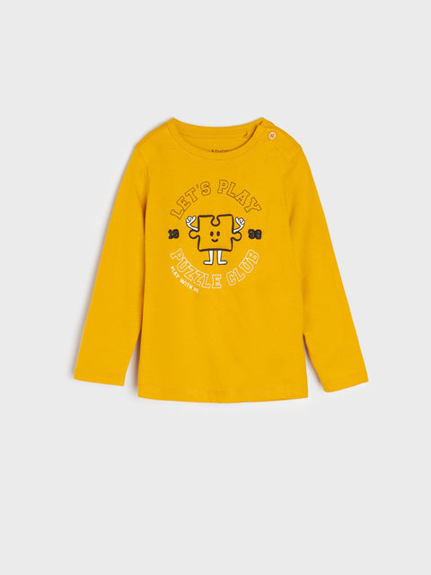 Sinsay Baby Boy's Mustard Long Sleeve Blouse | Sinsay In Lebanon