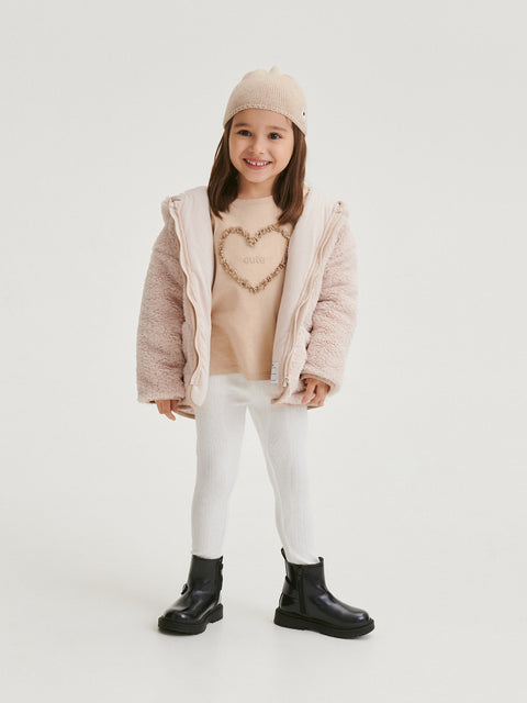 Reserved Girl's Off White Soft Jersey Leggings | Reserved In Lebanon