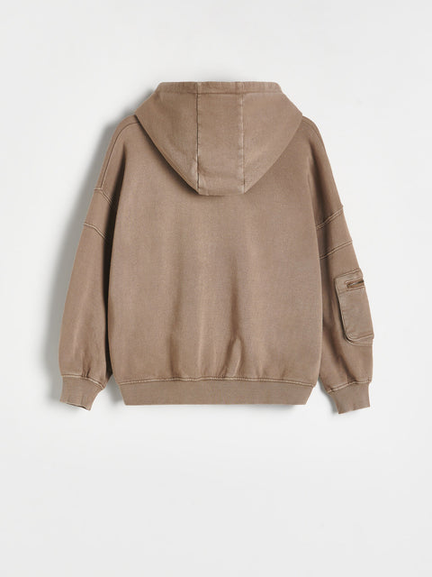 Brown hoodie on a white background
