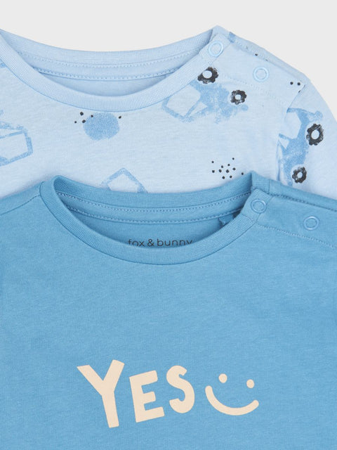 Sinsay Baby Boy's Blue Printed Long Sleeve Blouses 2 Pack |Sinsay In Lebanon