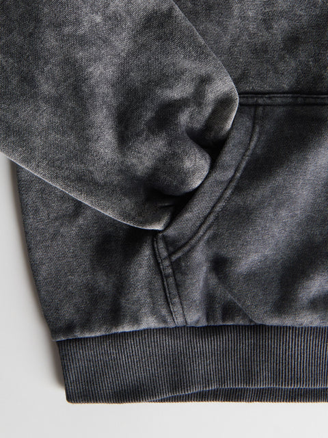 Reserved Boy's Dark Grey Oversized Hoodie With A Washed Effect | Reserved In Lebanon