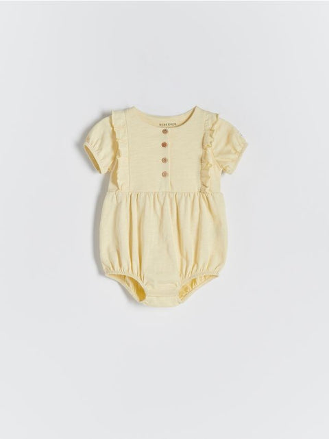 Reserved Baby Girl's Yellow Bodysuit With Ruffles | Reserved In Lebanon