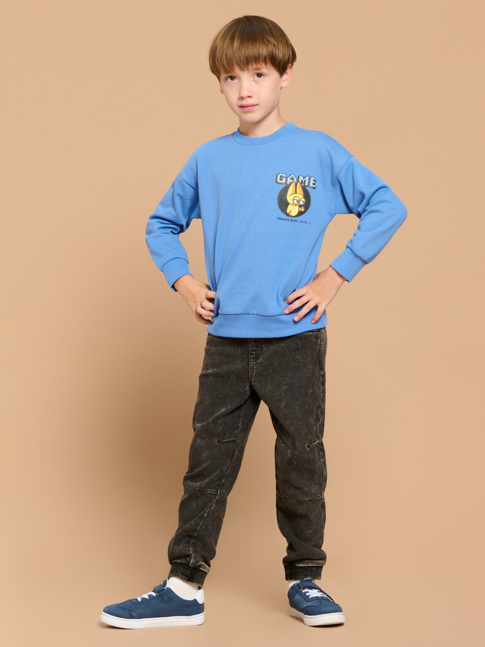 Sinsay Baby Boy's Washed Black Jogger Jeans | Sinsay in Lebanon