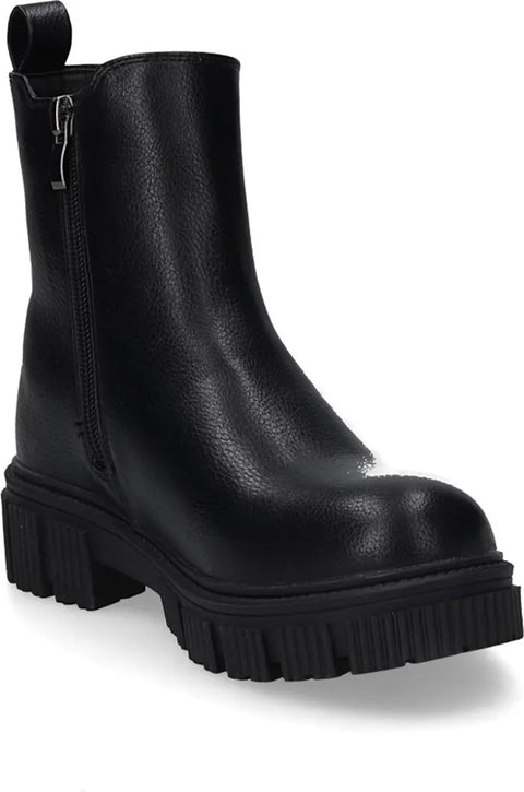 Dockers By Gerli Women's Black Leather Ankled Boots | Dockers By Gerli In Lebanon