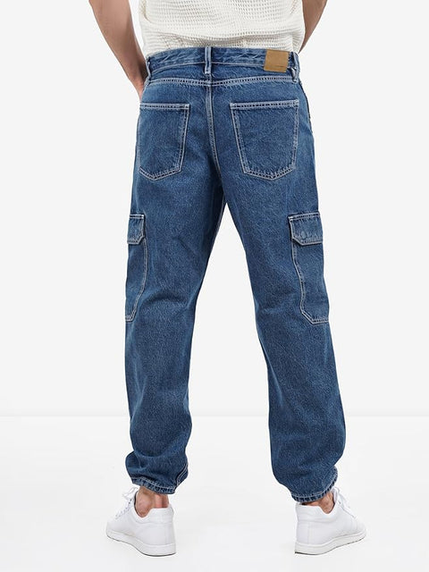 Celio Men's Blue Cotton Relaxed Fit Jeans|Celio In Lebanon