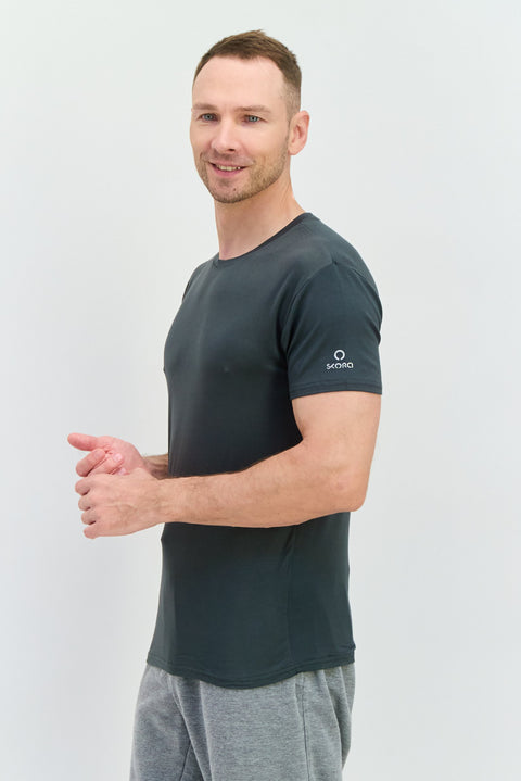 Skora Men's Olive Green Sportswear Fit Short Sleeves Running T-Shirt | Skora In Lebanon
