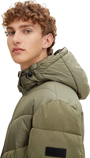 Tom Tailor Men's Olive Green Denim Heavy Padded Jacket| Tom Tailor In Lebanon