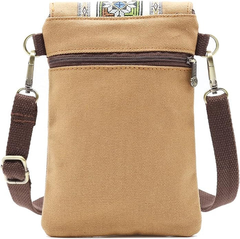 Silkarea Women's Brown Ethnic Embroidery Shoulder Bag | Silkarea In Lebanon