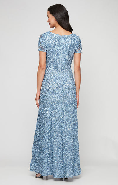 Alex Evenings Women's Blue  Soutache Sequin A-Line Dress| Alex Evenings in Lebanon