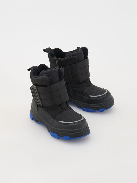Reserved Baby Boy's Black Snow Boots With Velcro Fastening | Reserved In Lebanon
