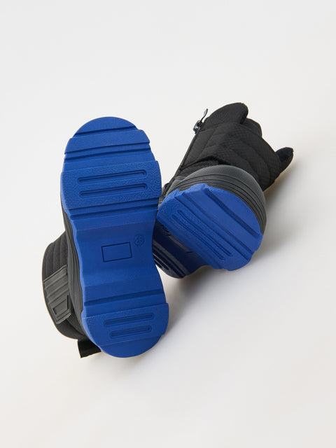Reserved Baby Boy's Black Snow Boots With Velcro Fastening | Reserved In Lebanon