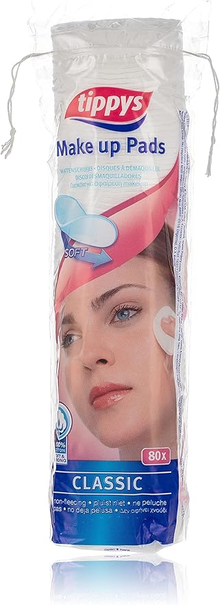 Tippys Makeup Remover Classic Pads 80pcs | Tippys In Lebanon