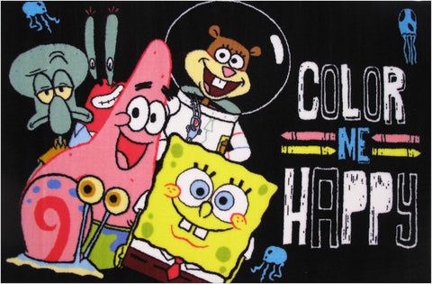 Fun Rugs Spongebob Color Me Happy Area Rug 51-By-78-Inch ABT2 Mar40E