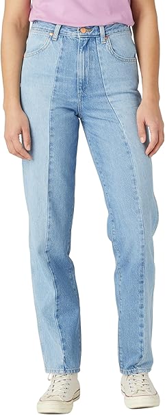 Wrangler Women's Blue Mom Straight Jeans | Wrangler In Lebanon