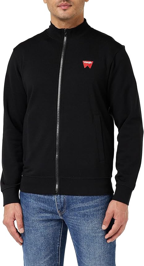 Wrangler Men's Black Funnel Neck Zip Jacket | Wrangler In Lebanon