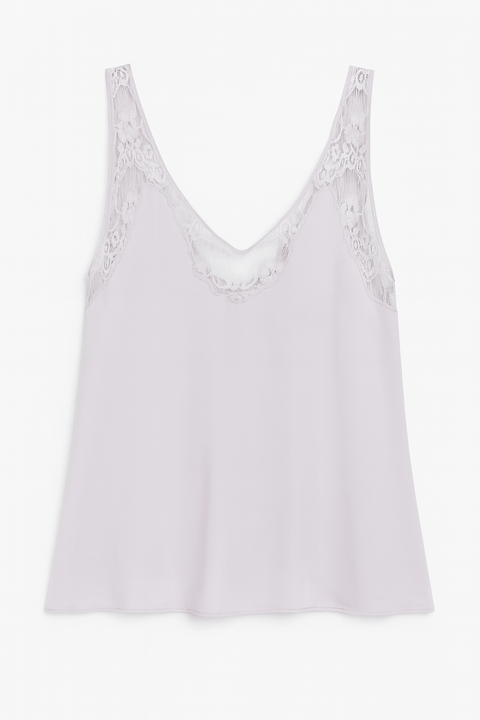 Mango Women's Light Purple Sleeveless Blouse| Mango in Lebanon