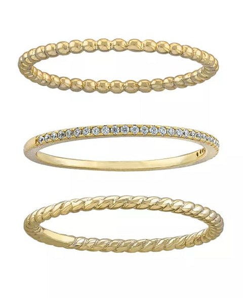Macys Women's Gold 3 Pcs Ring | Macys In Lebanon
