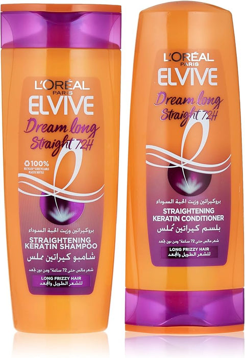 L'Oreal Paris Elvive Dream Long Straight Shampoo 400ml + Conditioner 200ml (-20% OFF) | L'Oreal Paris In Lebanon