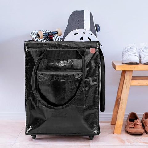 CleverMade Black Rolling Laundry Hauler | CleverMade In Lebanon