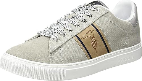 Trussardi Men's Taupe SNK Danus Golden Mix Sneakers |Trussardi In Lebanon