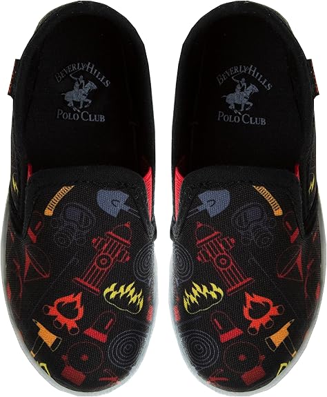 Beverly Hills Polo Club Boy's Black Slip-on Canvas Sneakers  |Beverly Hills Polo Club In Lebanon