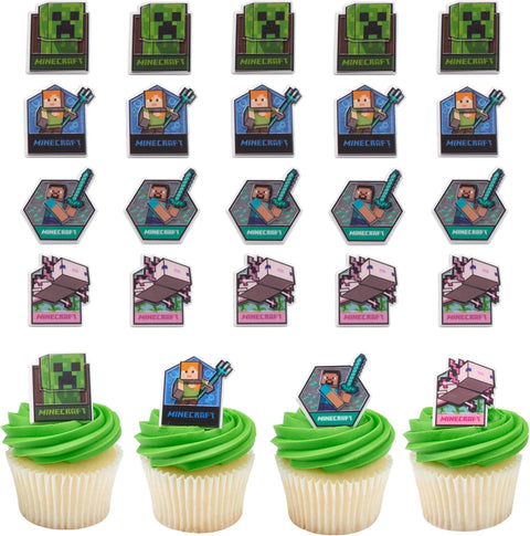 DecoPac Minecraft Lush Finds Rings Cupcake Decorations Featuring Creeper|DecoPac In Lebanon