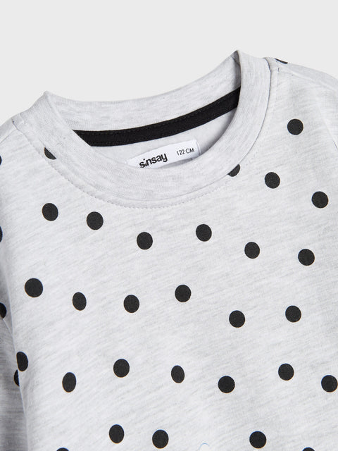 Sinsay Girl's Light Grey Printed Sweatshirt | Sinsay In Lebanon