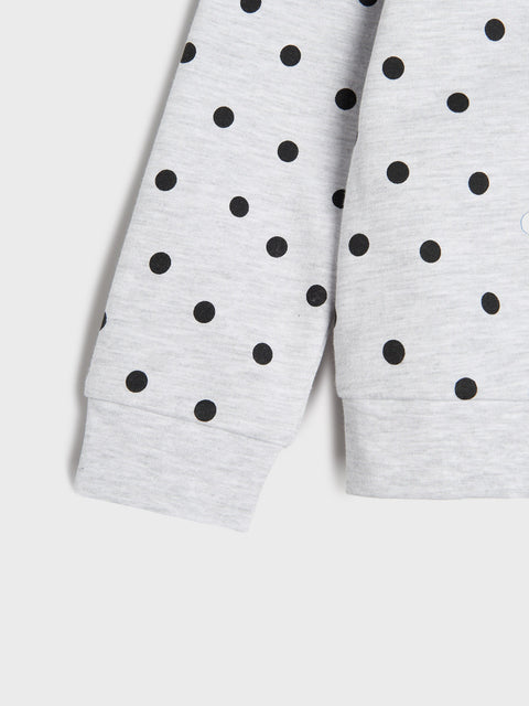 Sinsay Girl's Light Grey Printed Sweatshirt | Sinsay In Lebanon