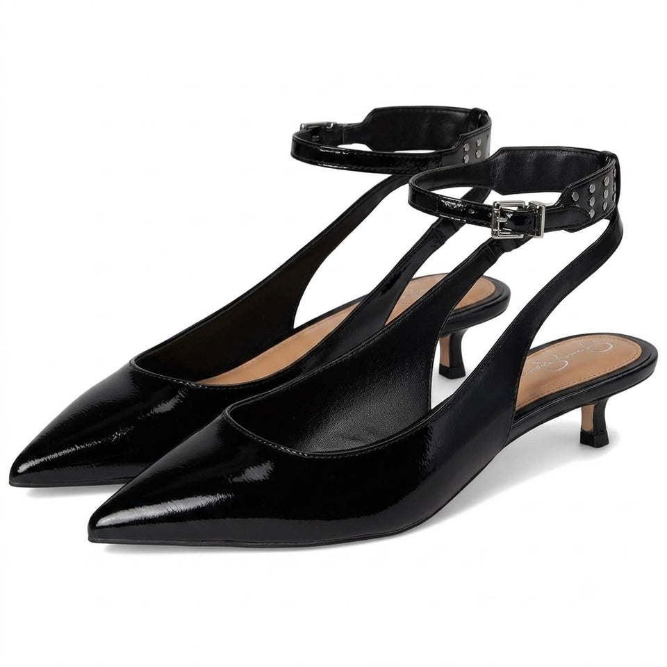Jessica Simpson Women's Black Vellana Kitten Heels