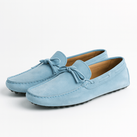 ACBC  Men's Light Blue Driver Suede Casual Shoes | ACBC  In Lebanon