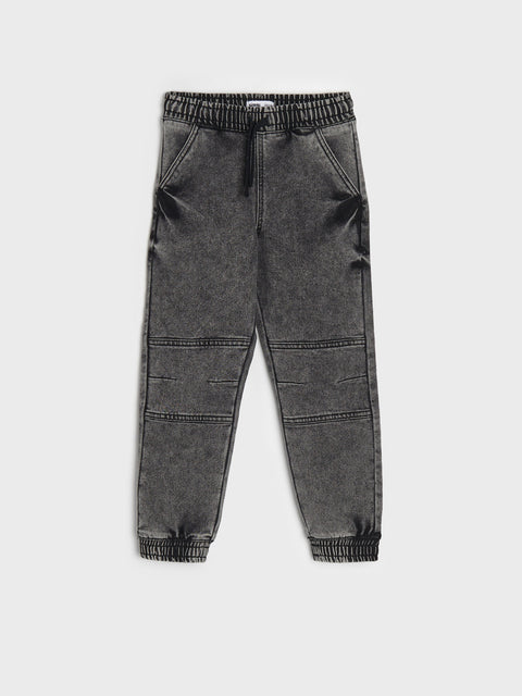 Sinsay Boy's Washed Black Denim Tie Jogger|Sinsay In Lebanon