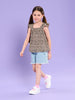 Sinsay Baby Girls’ Brown Leopard Print Ruffle T-Shirt | Sinsay in Lebanon