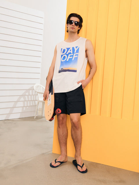 Sinsay Men's White Printed Tank Top | Sinsay In Lebanon