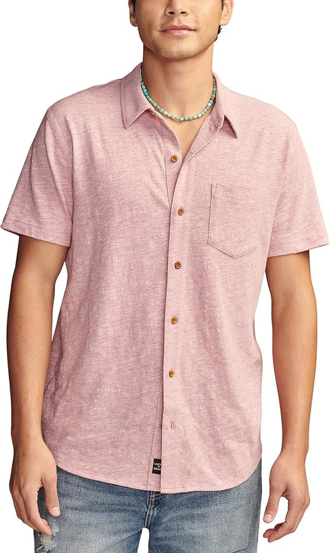 Lucky Brand Men's Red Violet Short Sleeve Shirt | Lucky Brand in Lebanon