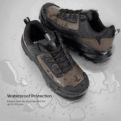 NORTIV8 Men's Black & Brown Lightweight Hiking Sneakers | NORTIV8 In Lebanon